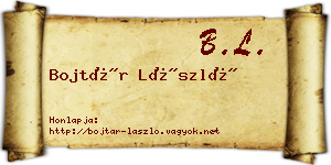 Bojtár László névjegykártya