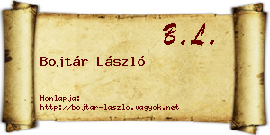 Bojtár László névjegykártya