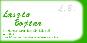 laszlo bojtar business card