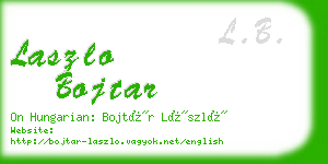 laszlo bojtar business card